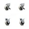 Service Caster 2 Inch Thermoplastic Wheel Top Plate Caster Set with 2 Brakes 2 Rigid SCC SCC-05S210-TPRS-SLB-2-R-2 - alternate 1
